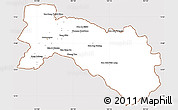 Classic Style Simple Map of Chachoengsao, cropped outside