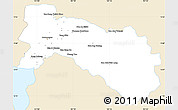 Classic Style Simple Map of Chachoengsao, single color outside