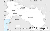 Silver Style Simple Map of Chachoengsao