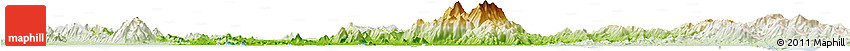 Physical Horizon Map of Chanthaburi, lighten