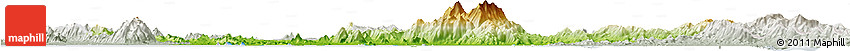 Physical Horizon Map of Chanthaburi, lighten, semi-desaturated