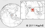 Blank Location Map of Chanthaburi, highlighted parent region