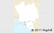 Classic Style Simple Map of Chanthaburi, single color outside