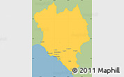 Savanna Style Simple Map of Chanthaburi, single color outside