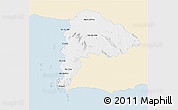Classic Style 3D Map of Chon Buri, single color outside