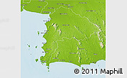 Physical 3D Map of Chon Buri