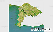 Satellite 3D Map of Chon Buri, single color outside