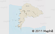 Shaded Relief 3D Map of Chon Buri, single color outside