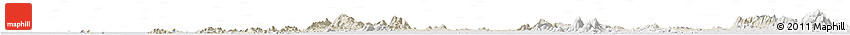 Shaded Relief Horizon Map of Chon Buri, lighten, semi-desaturated