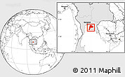 Blank Location Map of Chon Buri, highlighted country