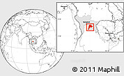 Blank Location Map of Chon Buri, highlighted parent region