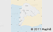 Classic Style Map of Chon Buri, single color outside