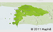 Physical Panoramic Map of Chon Buri, lighten