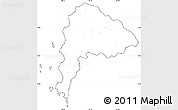Blank Simple Map of Chon Buri, cropped outside, no labels