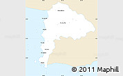 Classic Style Simple Map of Chon Buri, single color outside