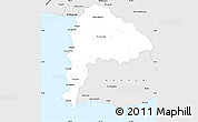 Silver Style Simple Map of Chon Buri