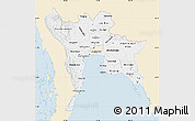 Classic Style Map of Central, single color outside