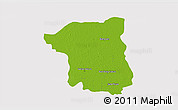 Physical 3D Map of Nakhon Pathom, cropped outside