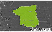 Physical 3D Map of Nakhon Pathom, darken, desaturated
