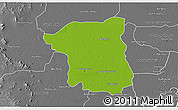 Physical 3D Map of Nakhon Pathom, desaturated