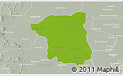 Physical 3D Map of Nakhon Pathom, lighten, semi-desaturated