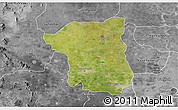 Satellite 3D Map of Nakhon Pathom, desaturated