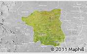 Satellite 3D Map of Nakhon Pathom, lighten, desaturated
