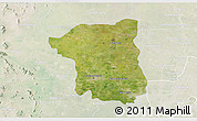 Satellite 3D Map of Nakhon Pathom, lighten