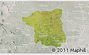 Satellite 3D Map of Nakhon Pathom, lighten, semi-desaturated