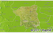 Satellite 3D Map of Nakhon Pathom, physical outside
