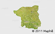 Satellite 3D Map of Nakhon Pathom, single color outside