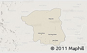 Shaded Relief 3D Map of Nakhon Pathom, lighten