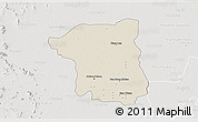 Shaded Relief 3D Map of Nakhon Pathom, lighten, semi-desaturated