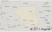 Shaded Relief 3D Map of Nakhon Pathom, semi-desaturated