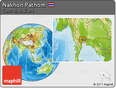Physical Location Map of Nakhon Pathom