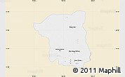 Classic Style Map of Nakhon Pathom, single color outside