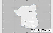 Gray Map of Nakhon Pathom, single color outside