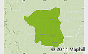 Physical Map of Nakhon Pathom, lighten