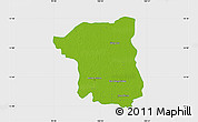Physical Map of Nakhon Pathom, single color outside