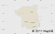 Shaded Relief Map of Nakhon Pathom, single color outside