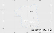 Silver Style Map of Nakhon Pathom, single color outside