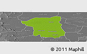 Physical Panoramic Map of Nakhon Pathom, desaturated