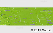 Physical Panoramic Map of Nakhon Pathom