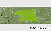 Physical Panoramic Map of Nakhon Pathom, semi-desaturated