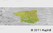 Satellite Panoramic Map of Nakhon Pathom, lighten, desaturated