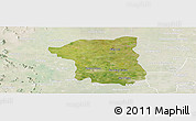 Satellite Panoramic Map of Nakhon Pathom, lighten