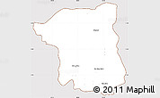 Classic Style Simple Map of Nakhon Pathom, cropped outside