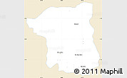 Classic Style Simple Map of Nakhon Pathom, single color outside