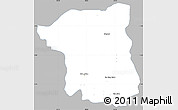 Gray Simple Map of Nakhon Pathom, single color outside