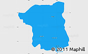 Political Simple Map of Nakhon Pathom, single color outside